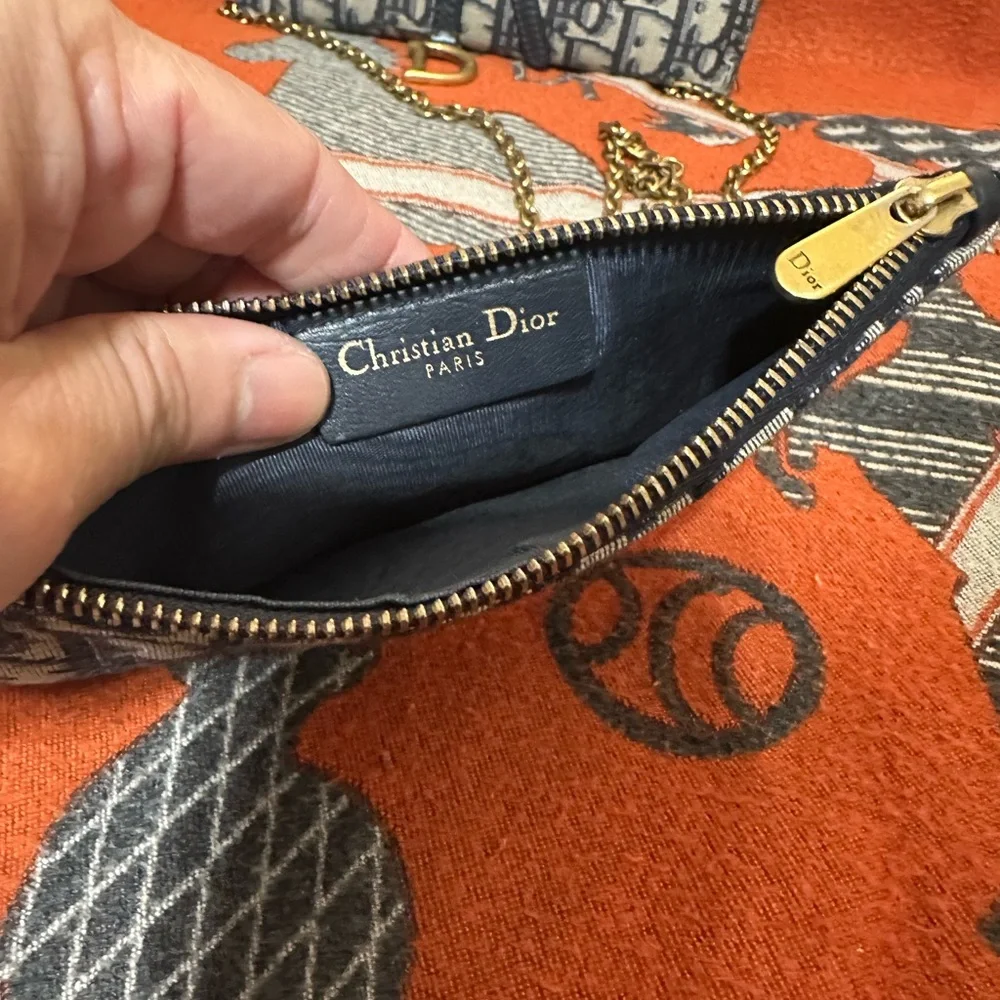 Dior Small Saddle Pouch with Chain - Picture 14 of 15
